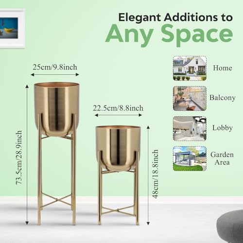 Image of Bee Creative Plant Stand Multiple Flower Pot Holder Shelves Planter Rack Storage Organizer Display for Indoor Outdoor Garden Balcony (MEDIUM PLANTER G)