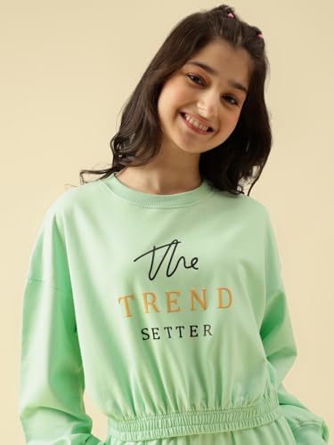 Image of Li'l Tomatoes Girls Tracksuit Set| Winter Looper Sweatshirt with Pajama| Kids Casual Co-Ord Set| 9-16 Years