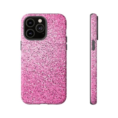 Coque iPhone 14 Pro Max rose pailletée : protégez votre écran des chutes avec éclat