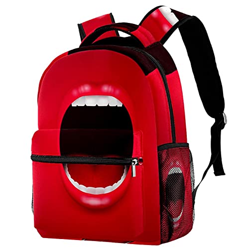 Sac à dos de voyage rouge avec porte-bouteille pour simplifier la vie au campus