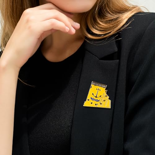 Image of State Shaped Map Lapel Metal Pin Enamel Brooch Keepsake Beautifully Designed for Backpack Hat