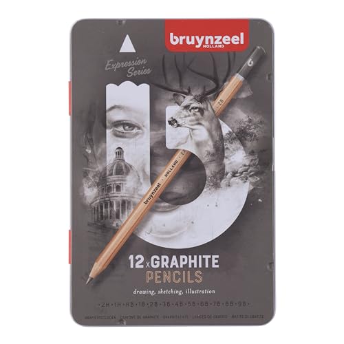 Lápices Grafito Bruynzeel Set 12 en Estuche miniatura 1