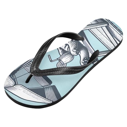 Burbuja Cat Laying on A Lounge Chair Flip Flops for Women Men, Soft Thong Sandals Rubber Slippers for Pool Beach Essentials2