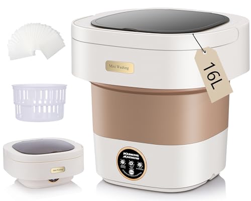 La Mejor Recopilación de lavadora de ropa Acros para comprar hoy. 46 HOMEPAC Lavadora portátil de 16L con 30 tabletas de lavandería, mini lavadora plegable para ropa interior, ropa de bebé, calcetines, 3 modos de lavado, lavadora portátil ideal...