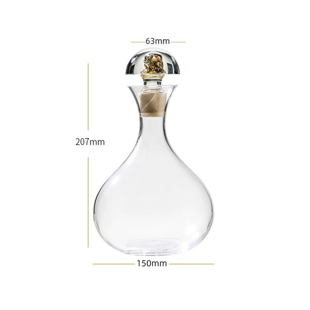 aireador de vino, Jarra decantadora de vino cristal 1000 ml con tapón, ideal for cenas en casa y regalos