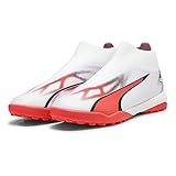 puma ultra match+ ll tt, scarpe da ginnastica unisex-adulto, white black fire orchid, 43 eu