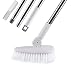 YCUTE Upgraded Tub & Tile Scrub Brush with Long Handle 52", Swivelled&Fixed Stiff Grout Brush with Hair Comb for Clean Bathroom, Floor, Wall and Kitchen
