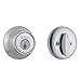 Kwikset 660 Deadbolt Deadbolt Lock, Satin Chrome Round Exterior Keyed Front Entry Door, Pick Resistant SmartKey Rekey Security, Single Cylinder Dead Bolt