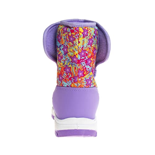 Rugged Bear Girls Snow Boot, Purple Multi, 9 Toddler3