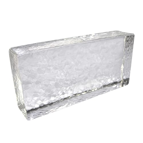 Fuchs Design Crystal Collection, 1 x ladrillo de cristal con martillo brillante, aprox. 24,6 x 11,6 x 5,3 cm, bloque de construcción de cristal auténtico