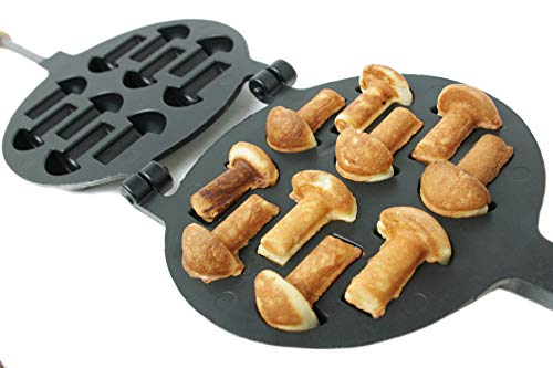 Non-stick Coating Cookie Mold Walnut Mushroom Assorted Tasty Homemade Cookies Baking Tools & Accessories Cookie Presses Bakeware (10 Mushrooms)