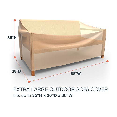 EmpireCovers StormBlock™ Signature Outdoor Patio Sofa Cover, Extra Large - Tan, P3W05TNNW2