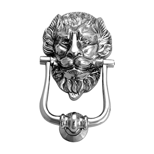 ALLEN & ALVAN® - Heurtoir de porte Lion - Laiton - Chrome poli Cover