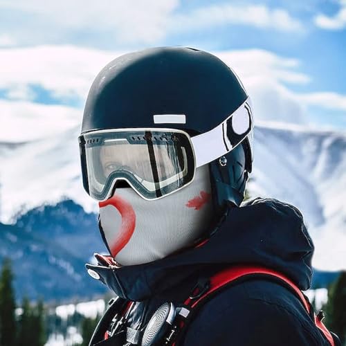 Balaclava para Hombres, Máscara de Esquí Blanca con Estampado de Flamenco, Protección Facial para Ciclismo y Temporada Invernal miniatura 5