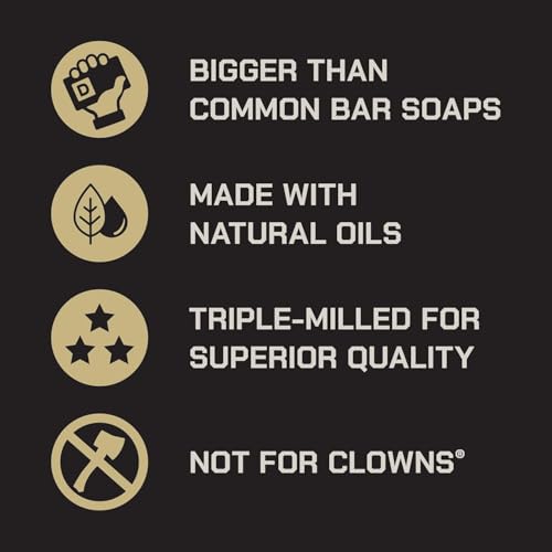 Image of Duke Cannon Big Brick of Soap Palomino - 3 Pack, Large 10 oz Men's Bar Soap, Mahogany + Vanilla Scent, Triple Milled Long-Lasting Body Soap, Heavy Duty Shower Bar for Men