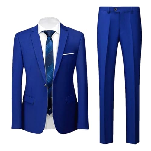 Dndrdhfb Men's Casual Suit 3-Piece Solid Color Single-Breasted Business Suit Jacket Pants Vest