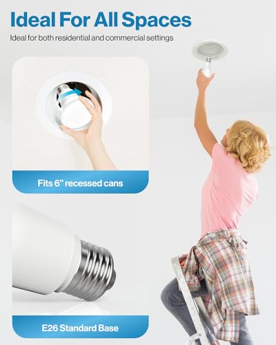 Sunco Lighting SCBR4017W27K Sunco 6 Pack Br40 Light Bulbs, Led Indoor Flood Light thumb #3
