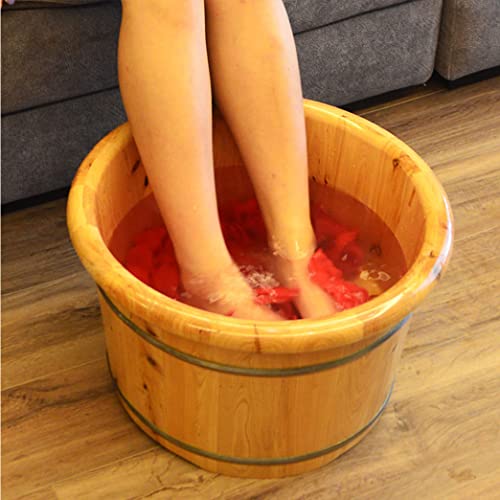 Spa de pies de madera maciza, bañera para masajes miniatura 5