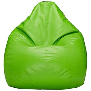Amazon Brand – Solimo Faux Leather XXL Bean Bag Cover without Beans (Green)
