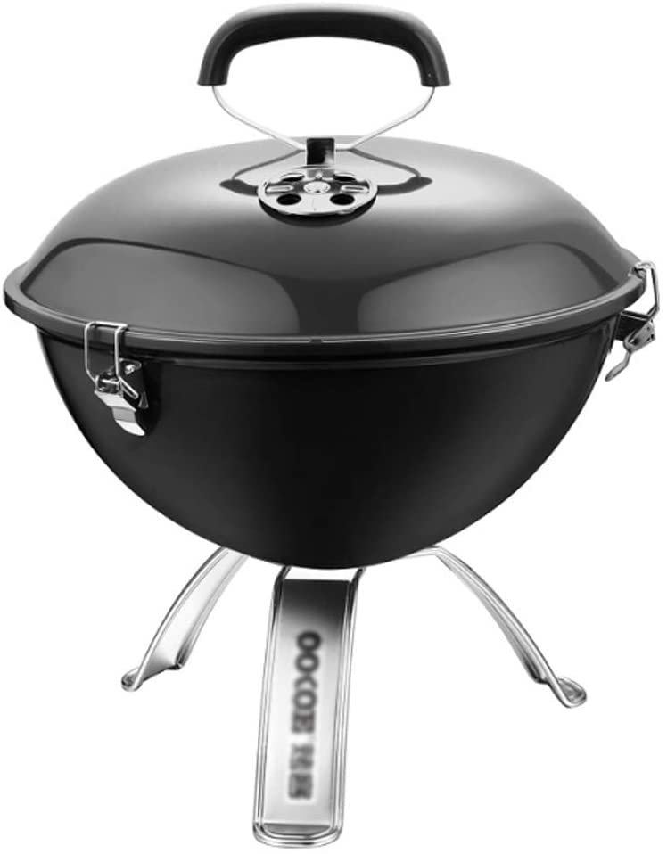 Portable Folding Charcoal Gril with Convenient Handle Small BBQ Grill Outdoor Camping Barbecue Grill for Courtyard Picnic Roast Meat
