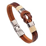 Herren Lederarmband Damen Antikes kupferbeschichtetes Lederarmband Männer Frauen Mode Punkrock Armreif Freundschaft Party Geschenk Ehemann und Vater