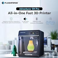 Flashforge Adventurer 5M Pro 3D-Drucker mit Fernüberwachung mit Kamera, Maximal 600 mm/s, Schnelle Erwärmung mit Düse bei 280°C, Interne und Externe Luftzirkulation mit Doppelter Luftfilterung – Ansicht 2