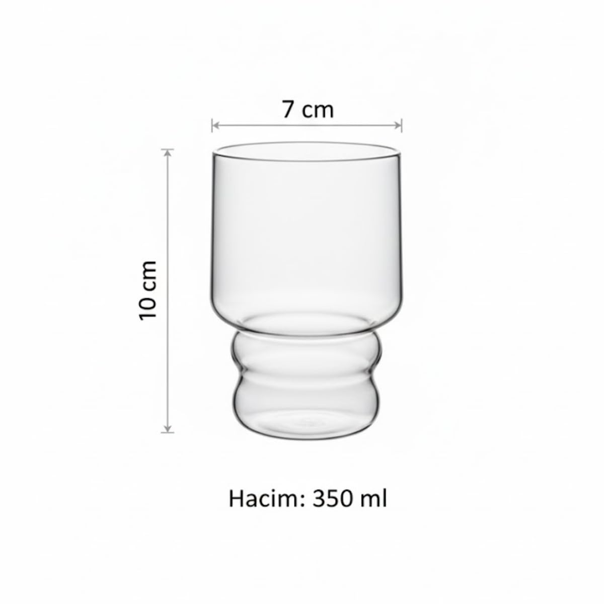 Kavisli Tasarımlı 3’lü Cam Bardak Seti – 350 ml – Şık Sunum, Soğuk & Sıcak İçeceklere Uygun Modern Tasarım