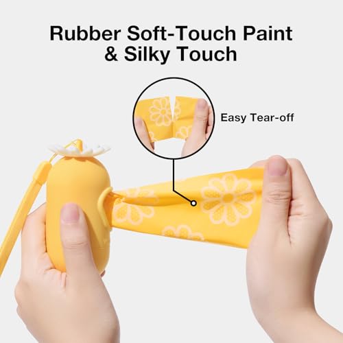 VETRESKA Suporte para saco de cocô de cachorro com sacos perfumados de margarida, dispensador de sac