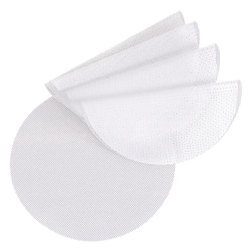 ECYC Ltd 5 Pcs Round Silicone Steamer Liners Non-Stick, Silicone Steamer Basket Mesh Mat Reusable Silicone Bamboo Steamer Liner Pad for Kitchen Baking and Cooking, 14.17 inch/36cm Diameter