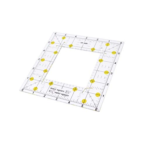 Regla triangular de medición precisa de acrílico 6x6 pulgadas miniatura 5