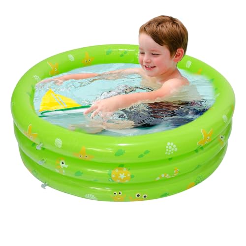 LYPPUL Planschbecken für Kinder, 85X30cm Planschbecken Baby Pool, Aufblasbares Schwimmbecken, Rund Schwimmbecken Kinder, Aufblasbare Badewanne für kinders Outdoor Home Balkon Sommerwasserparty