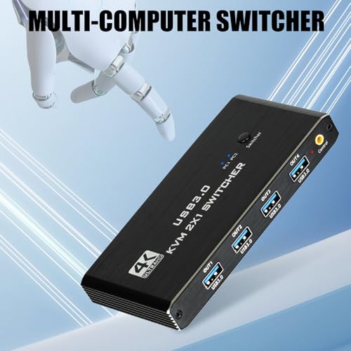 Boîtier KVM HDTV 4K60Hz stable moins pilote pour écran et USB