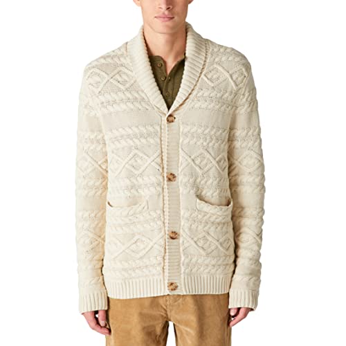 Cárdigan de punto trenzado Lucky Brand para hombre, suéter clásico con botones 2