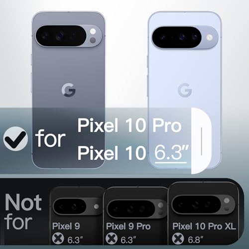 Image of JETech Magnetic Cover Case for Google Pixel 10 /10 Pro 2025, Compatible with MagSafe and Pixelsnap Charger, Translucent Matte Back Shockproof Phone Cover (Moonstone)