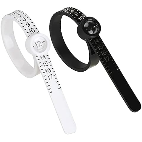 Panonw 2pcs Ring Sizer Measuring Gauge Cover