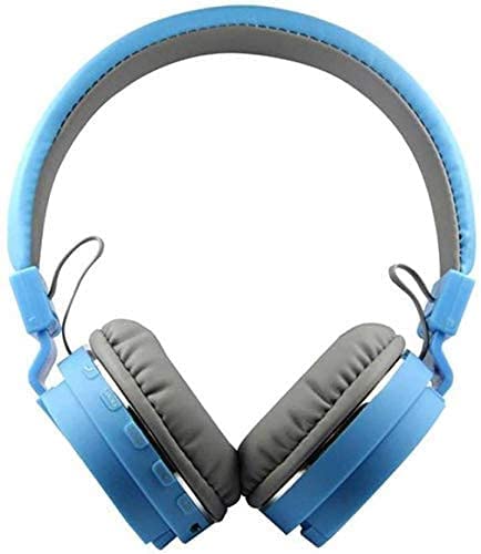 JUNTOS Sports Bluetooth | Wireless Stereo Headphone with Extra Bass & Built in Microphone with USB Cable Compatible for All Smart Devices (Blue)