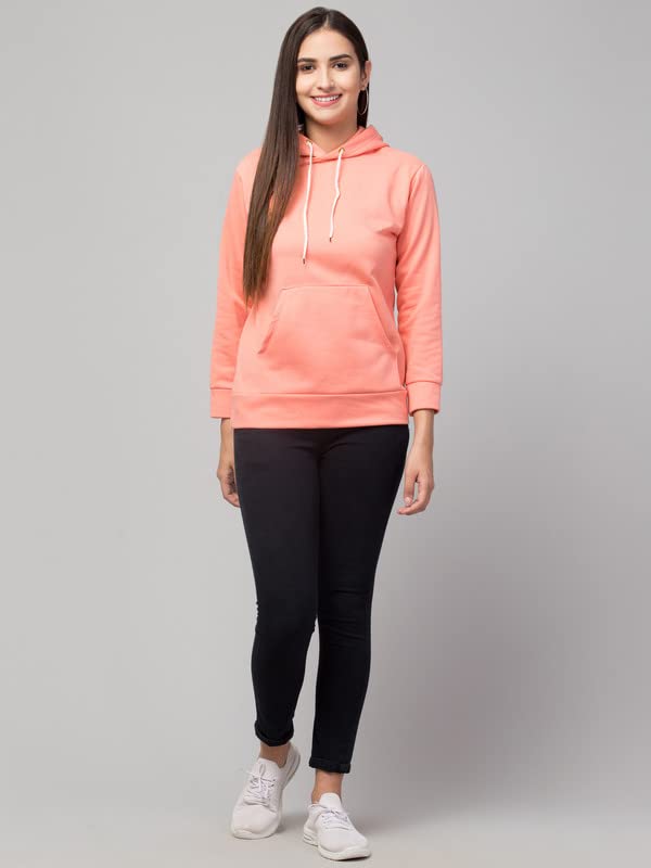 Image of Women's Fleece Plain Hoodie