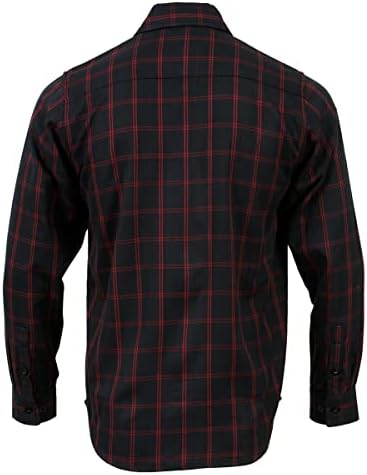Milwaukee Leather MNG11665 Men's Black and Red Long Sleeve Cotton