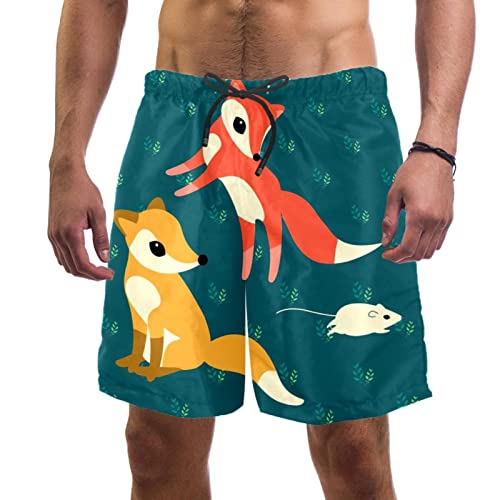 Maillots de bain pour hommes renard motif imprimé short de plage séchage rapide