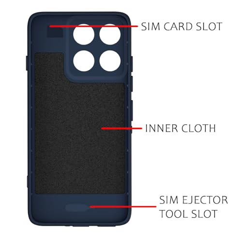 Image of Shockproof Case Compatible with Motorola Moto Edge 70 5G | Full Camera Protection | TPU Flexible Back Cover for Motorola Moto Edge 70 5G (Steel Blue)