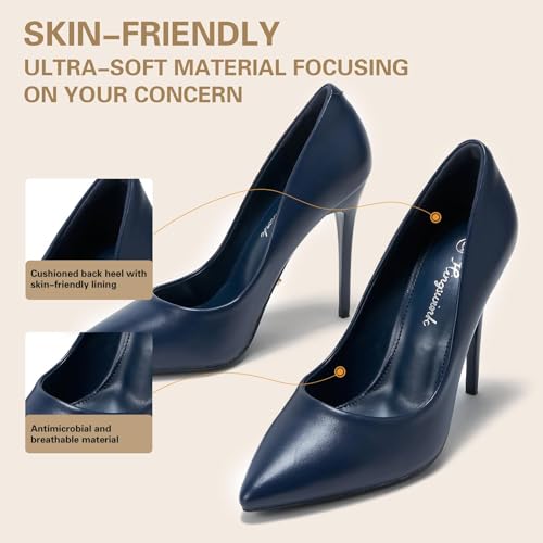 Image of Womens High Heels 4 Inch Closed Pointed Toe Pumps Stiletto Heels for Women Dress Sexy Wedding Pumps