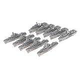 Material: Plástico Hellery 10pcs Mini Destructor de Portaaviones Modelo para DIY Diorama Building Game
