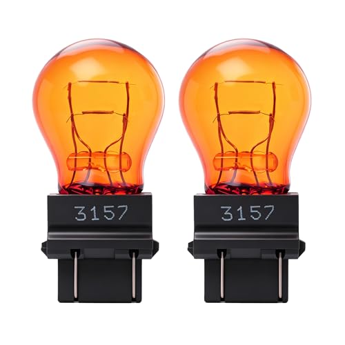 Kadiby 3157NA Bulb 4157NA Bulbs 12v 27/7w Parking/Turn Signal/Daytime Running Lamp(DRL) Amber Car Light Bulbs Auto Signal Bulb Fit for F150 F250-F350 Fiesta Expedition Grand Cherokee (2 Pack)