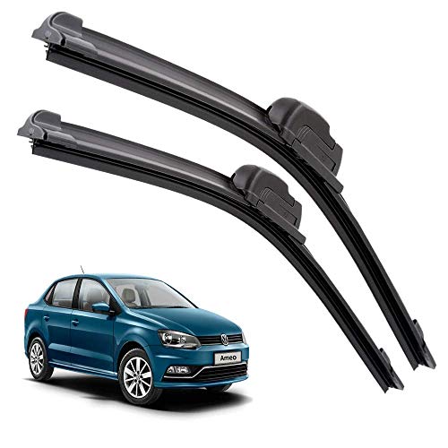 Image of Euro Care Windshield Car Wiper Blades Compatibility With Ameo (Model : 2015-2019) - Set of 2Pc (D-24,P-16)