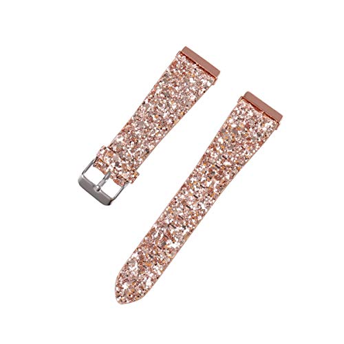 JOHIPI Bling Bands, Fashion Luxury Womens Strap Shiny Glitter Leather Bands Compatible with Fitbit Versa/versa 2/Lite Smart Watch