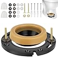 FAZAHYG Toilet Wax Ring Replacement Kit, Standard Wax Ring with PVC Flange and Brass Bolts, Fits 3-Inch or 4-Inch Waste Lines, Complete Leak-Proof Seal Set for New Toilet Installation and Repair
