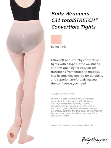 Body Wrappers Girls Convertible Tights Sytle C312