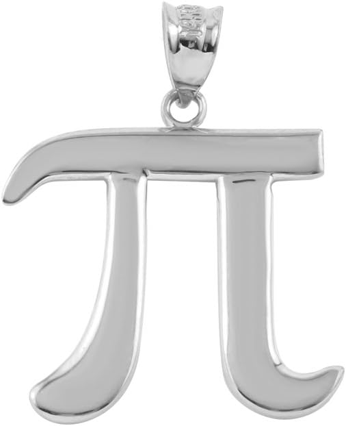 Claddagh Gold925 Sterling Silver Mathematical Pi Symbol Pendant