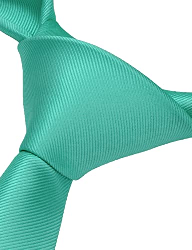 Image of GUSLESON 3.15 inch(8cm) Solid Color Necktie and Pocket Square Cufflinks Sets For Men + Gift Box