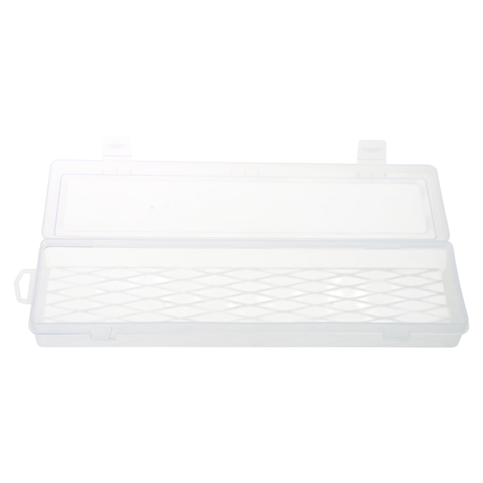 14 Inch Plastic Tool Box With Transparent Lid Rectangular Long Storage Case Large Compartment Parts Organizers Container